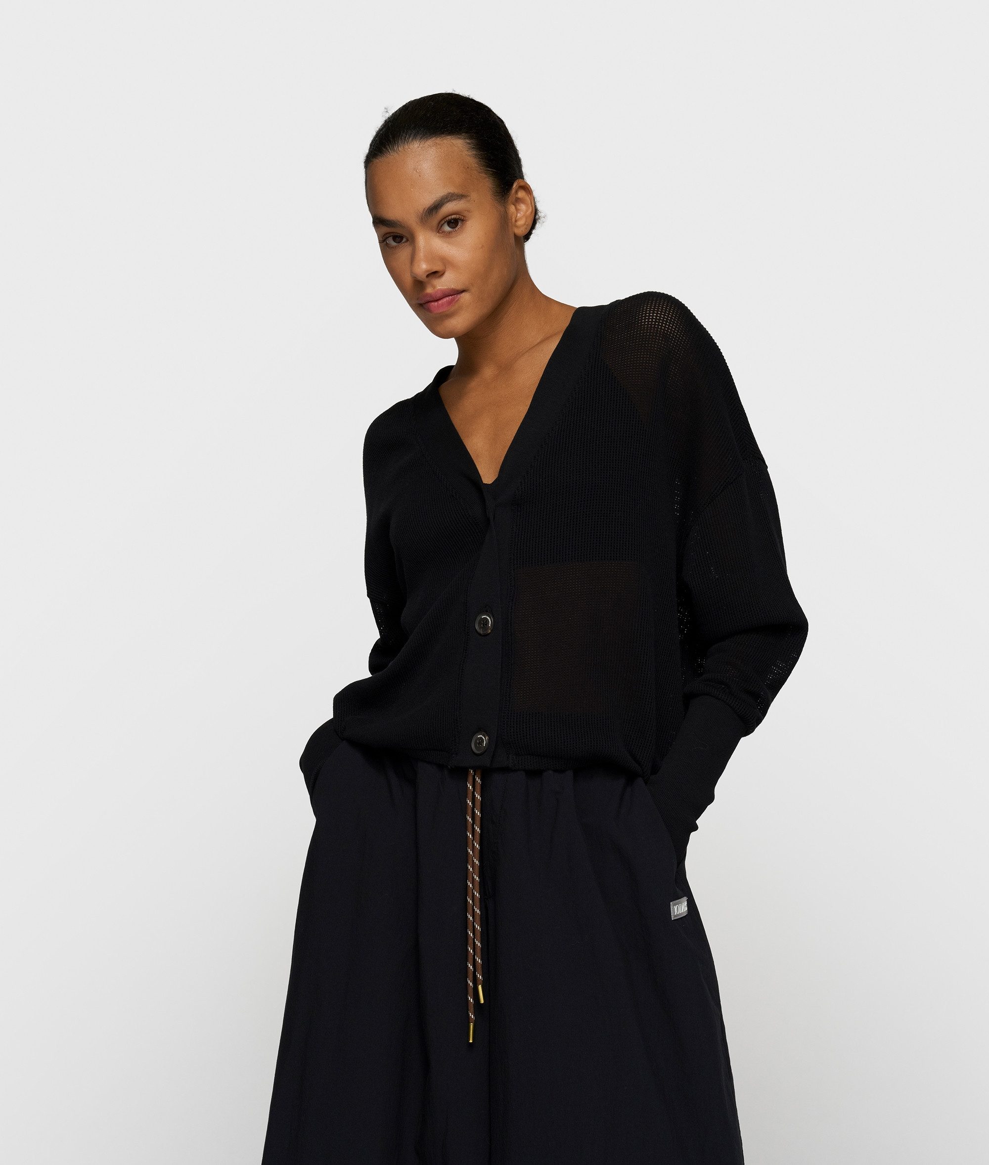 10DAYS Cardigan v-neck cardigan mesh
