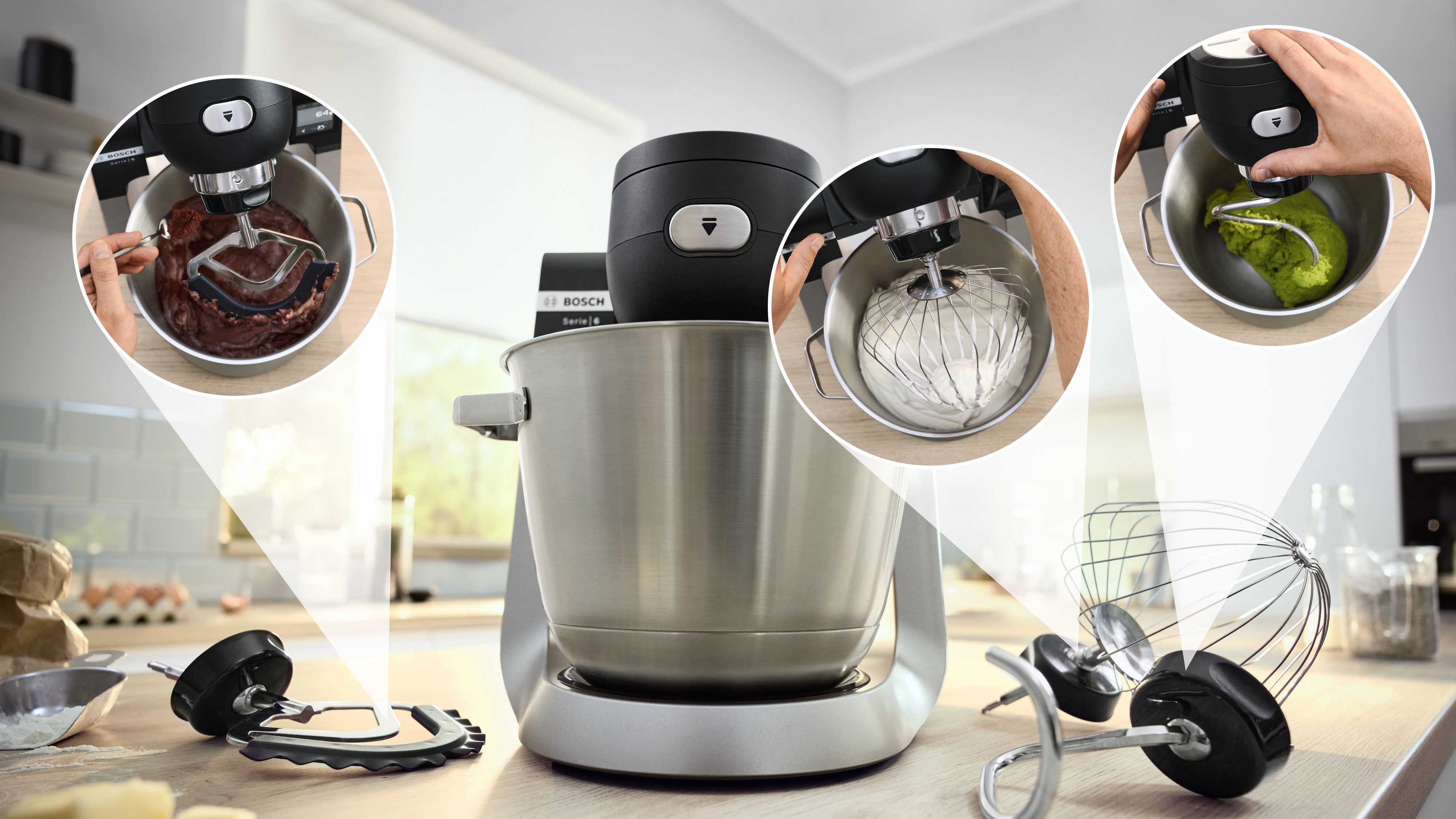 BOSCH Küchenmaschine Serie 6 MUMS6ZS18, 2 Schüsseln, integr. Waage, schwarz, 1600 W, 13,1 l Schüssel – Bild 5 von 5