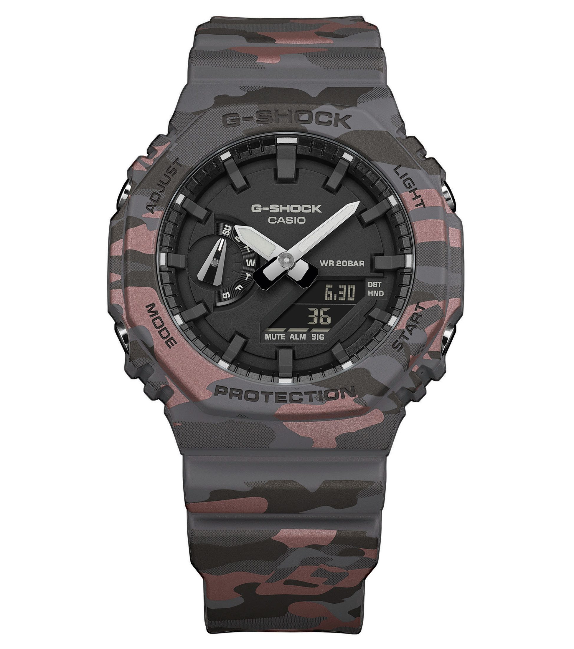 CASIO G-SHOCK Chronograph GA-2100CM-8AER, Quarzuhr, Armbanduhr, Herrenuhr, analog, digital