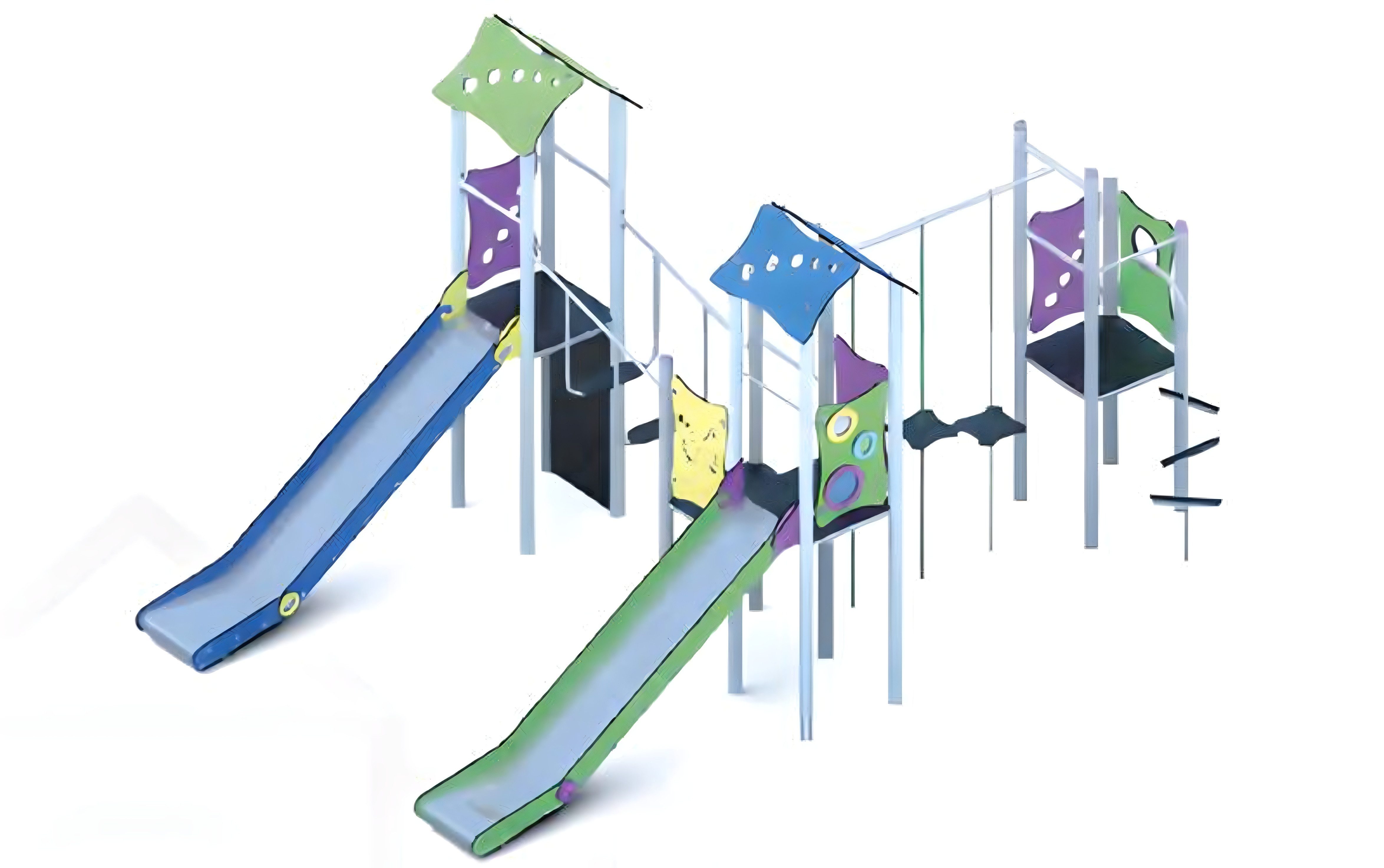 JVmoebel Spielturm Spielplatz Rutschbahn Spielgelände Klettergerüst Kinderspielplatz, Made in Europa