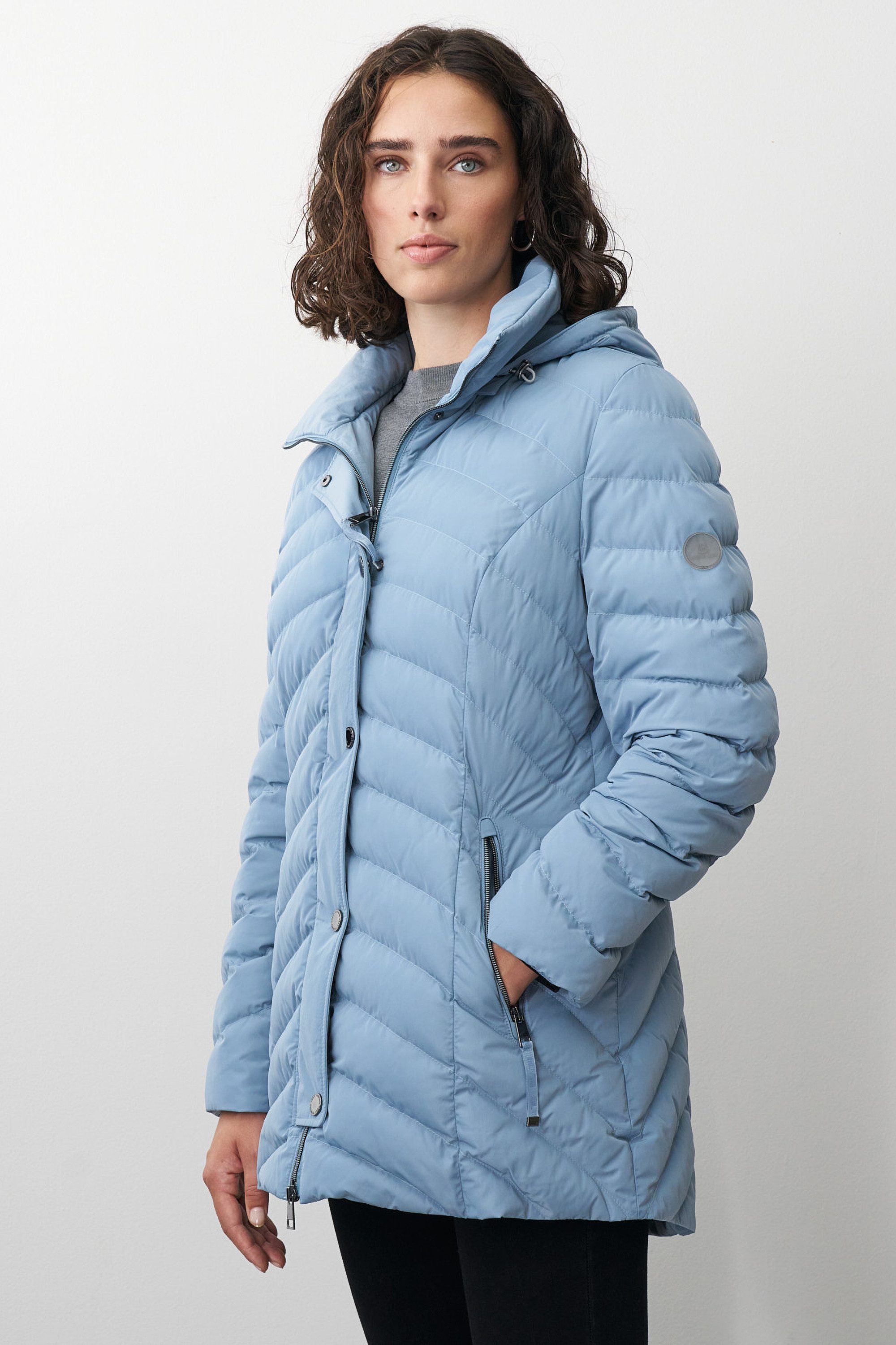 Barbara Lebek Steppjacke Damenjacke oder Winterjacke mit abnehmbarer Kapuze