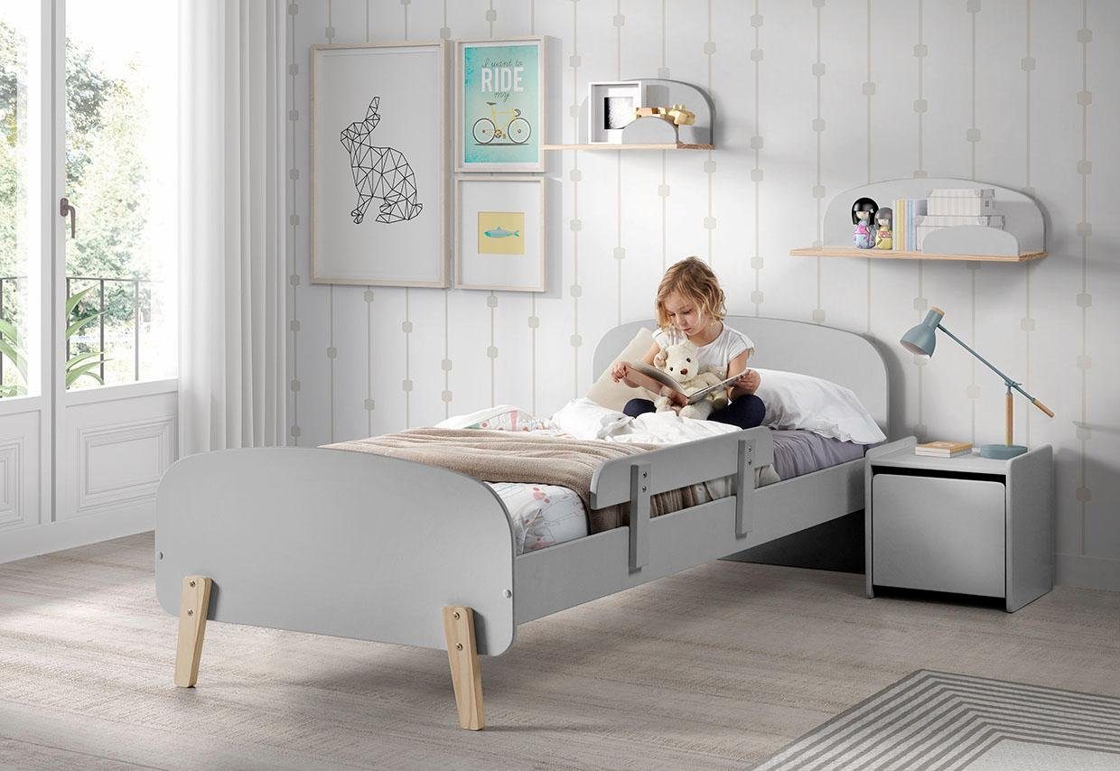 Vipack Nachtkonsole Kiddy, mit 1 Drehtür, dahinter ein großes Fach (B/H/T ca. 40x40x36cm, MDF lackiert, in verschiednen Farben erhältlich), standfest gebaut, sie kann rechts oder links angestellt werden