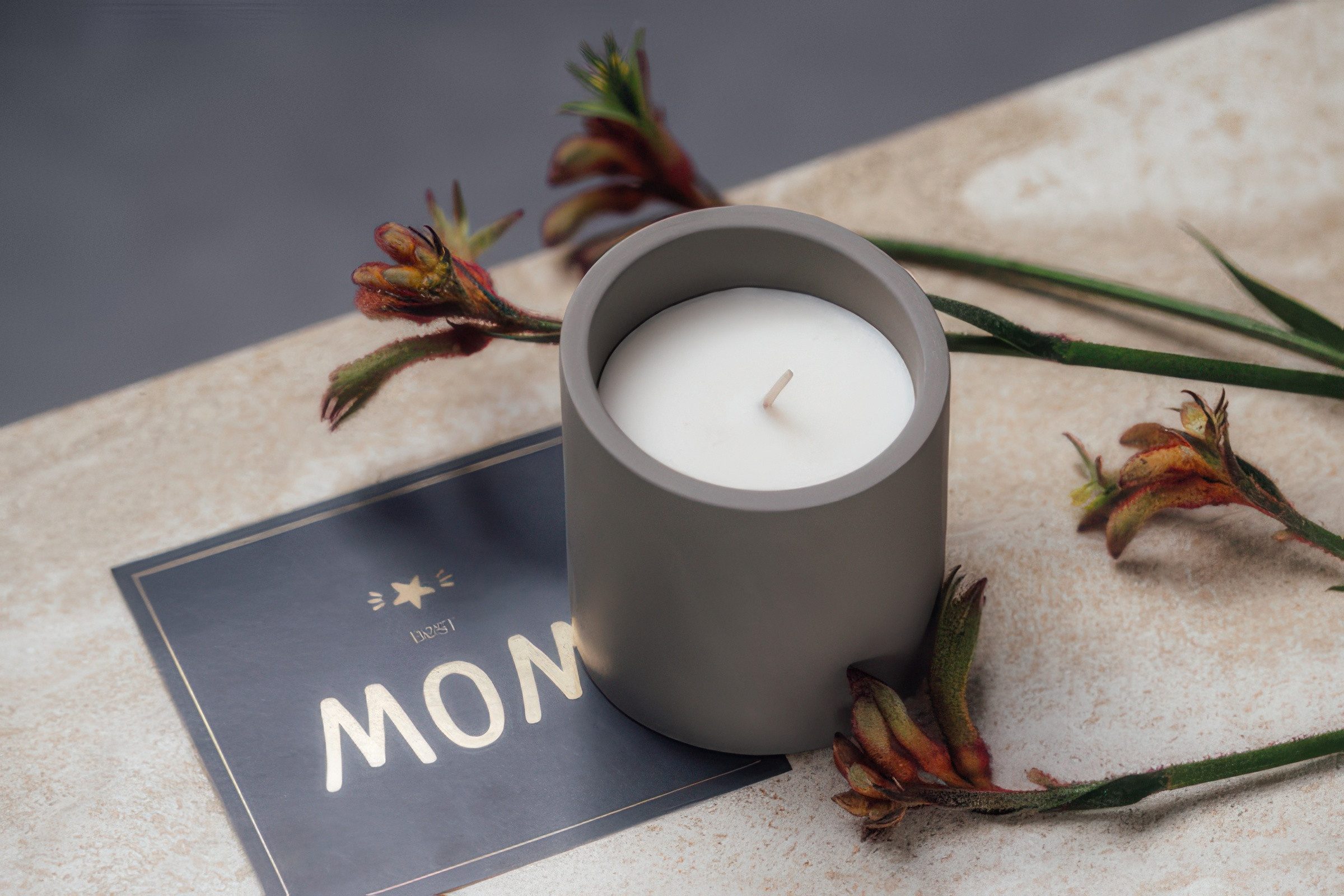 Villeroy & Boch Duftkerze NewMoon, Farbe: Taupe, Höhe: 9cm