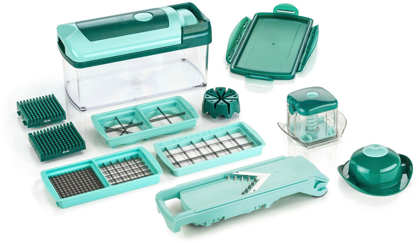 Genius Zerkleinerer Nicer Dicer Fusion Set 13-tlg., Einfach, praktisch, sicher und platzsparend!