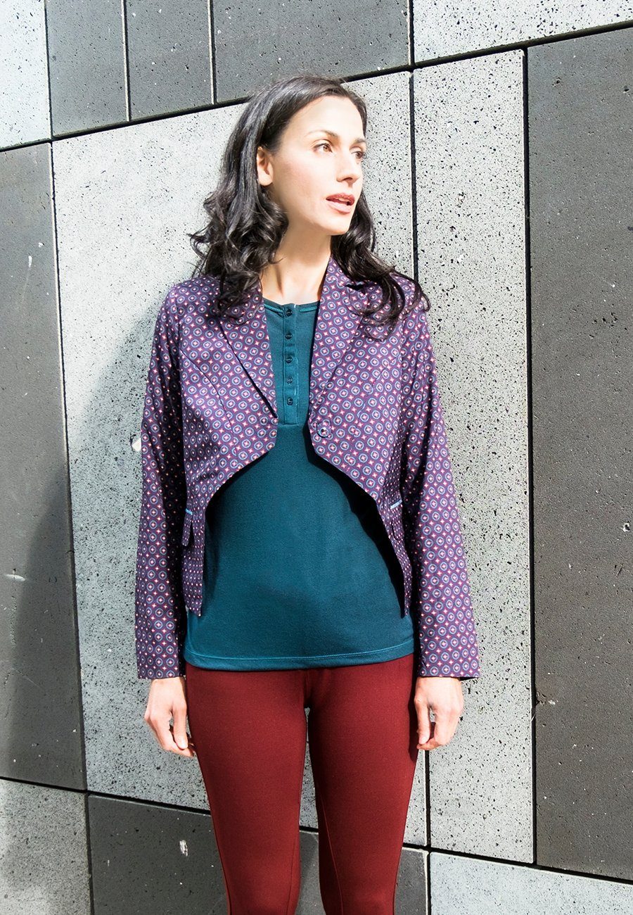 Brigitte von Boch Kurzblazer Tarbot Print-Jackett