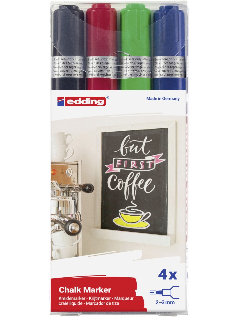 edding Kreidemarker edding 4095 Kreidemarker 4er Set 2 - 3 mm