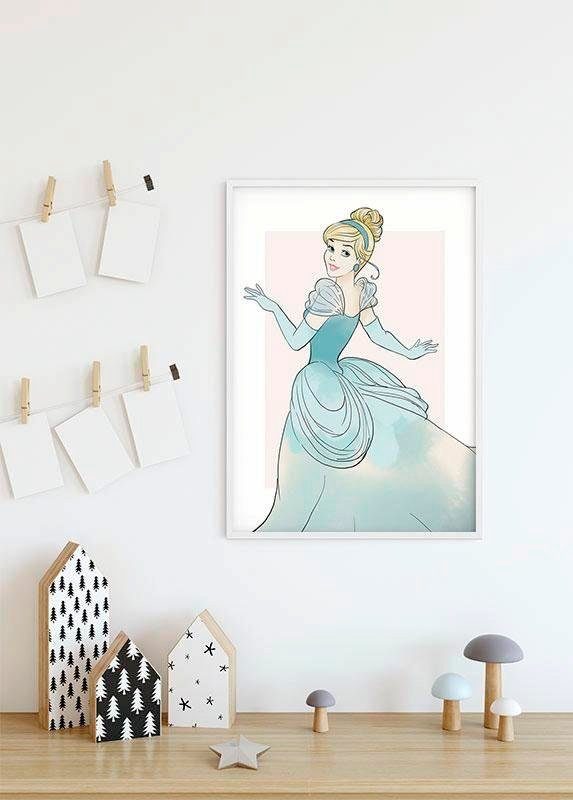 Komar Bild Cinderella Beauty, Disney (1 St), Wandbild zur Dekoration im Kinderzimmer - ohne Rahmen