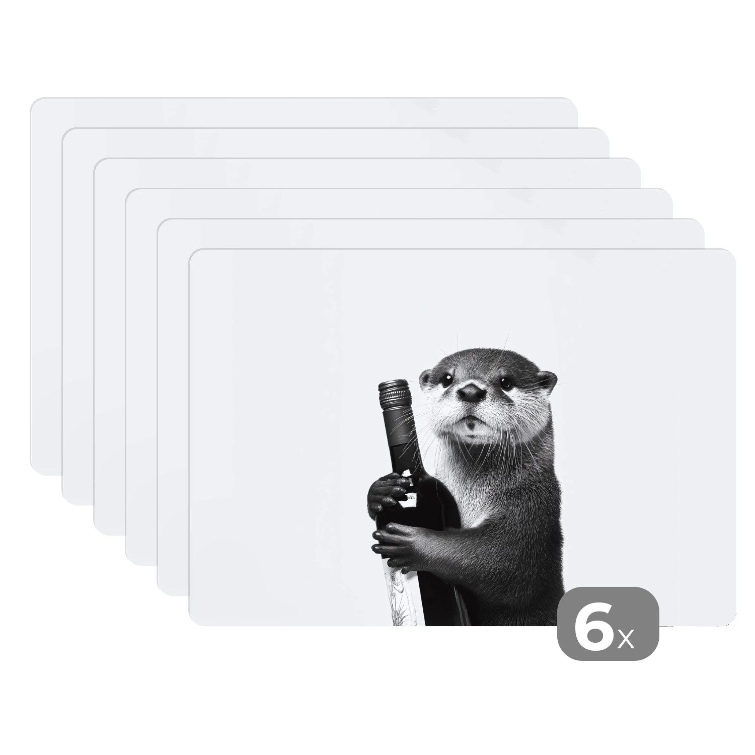 MuchoWow Platzset Weinflasche - Otter - günstig online kaufen