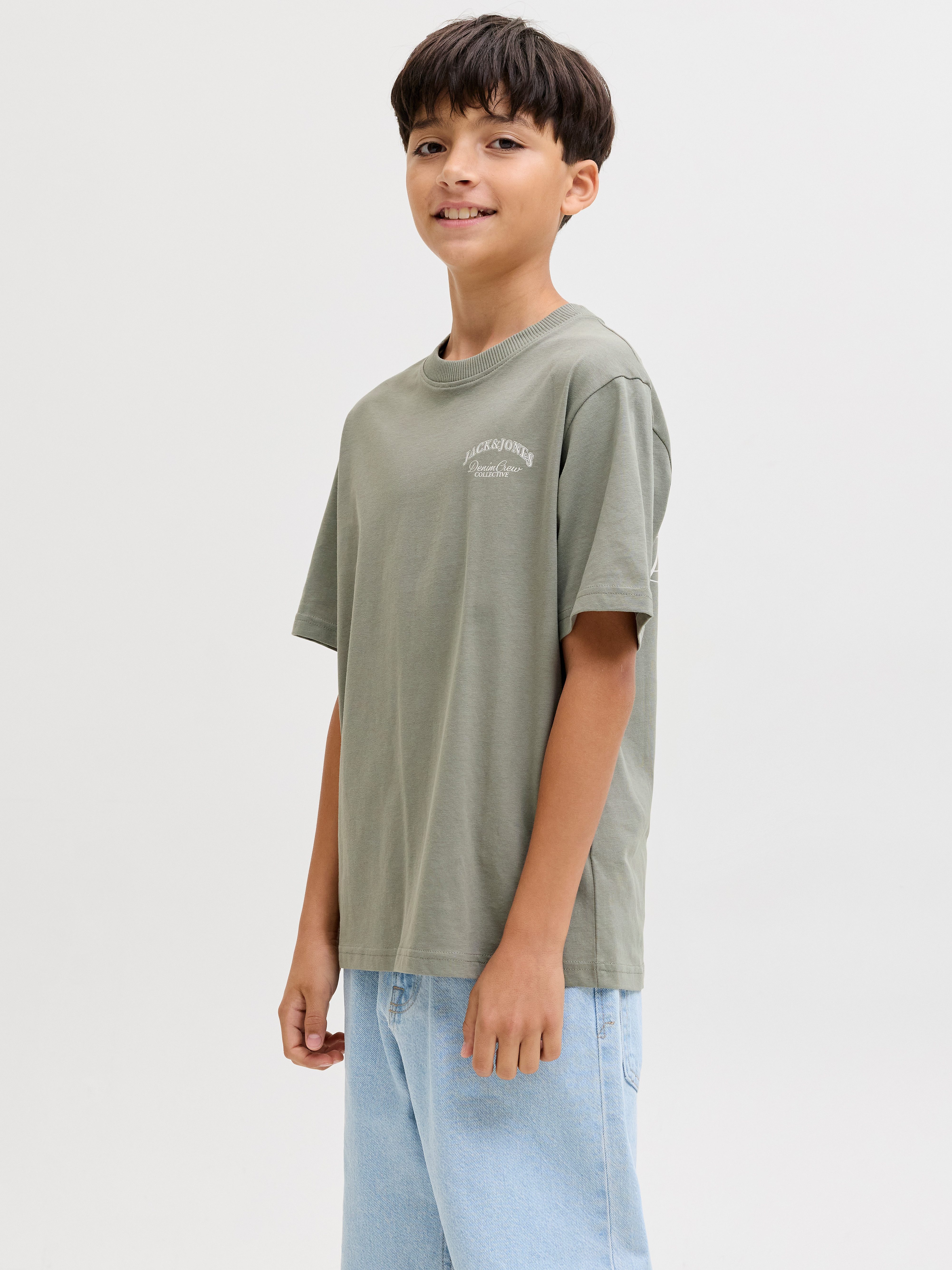 Jack & Jones Junior Rundhalsshirt JJEBRANDES BACKP RELAXED TEE SS SN JNR Baumwolle, relaxed fit