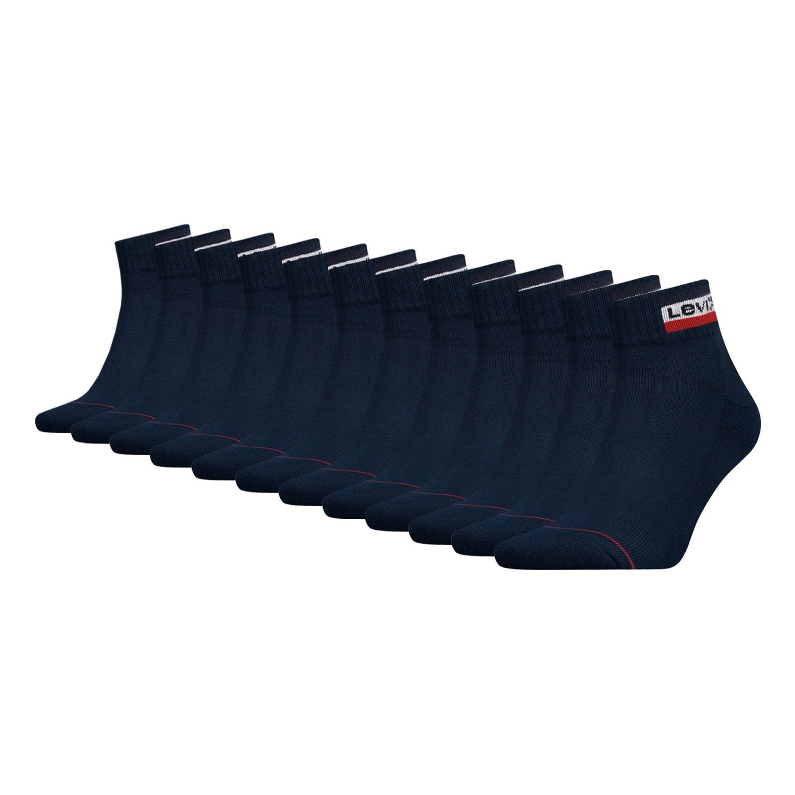 Levi's® Kurzsocken Mid Cut (6-Paar) mit weicher Frottee-Sohle günstig online kaufen