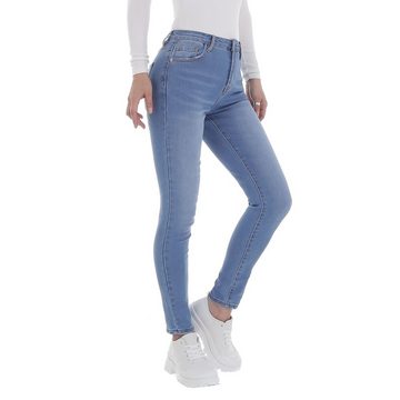 Ital-Design Skinny-fit-Jeans Damen Freizeit Stretch Skinny Jeans in Blau