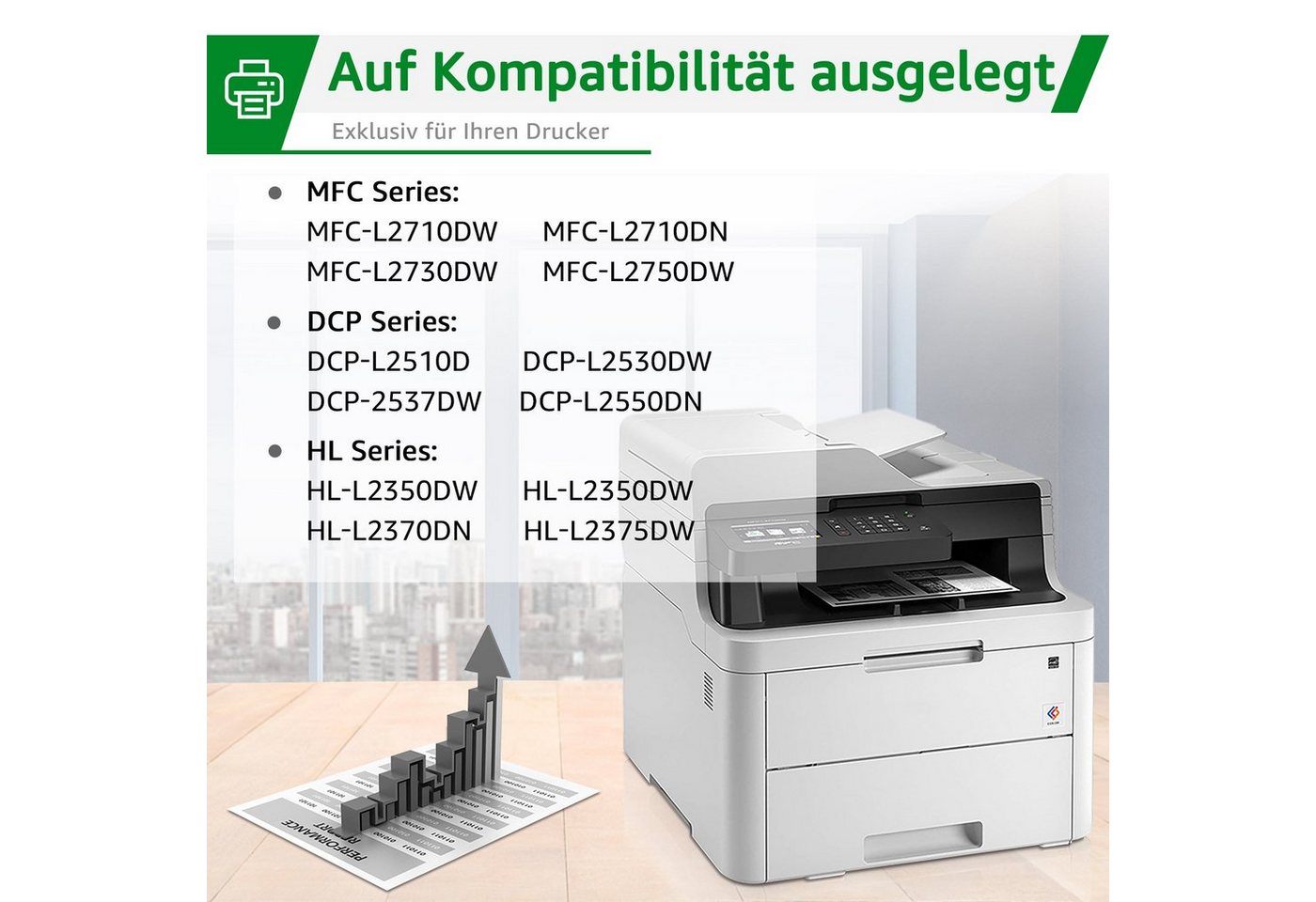 Thumbnail - Greensky Tonerkartusche TN2420 TN 2410 TN-2420, (Druckleistung bis ca. 3000 Seiten), Kompatible für HL-L2350DW L2375DW L...