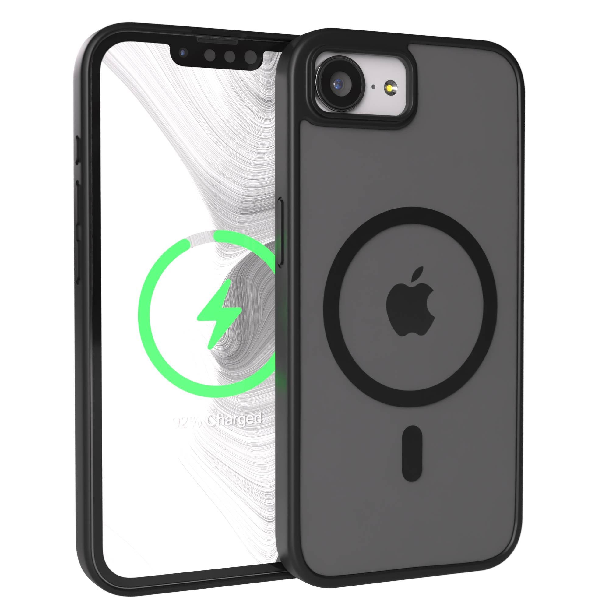 EAZY CASE Handyhülle Outdoor Case MagSafe für Apple iPhone 16e 6,1 Zoll, Outdoor Handy Hülle Slim Cover Silicon Case Bumper Outdoorcase Schwarz