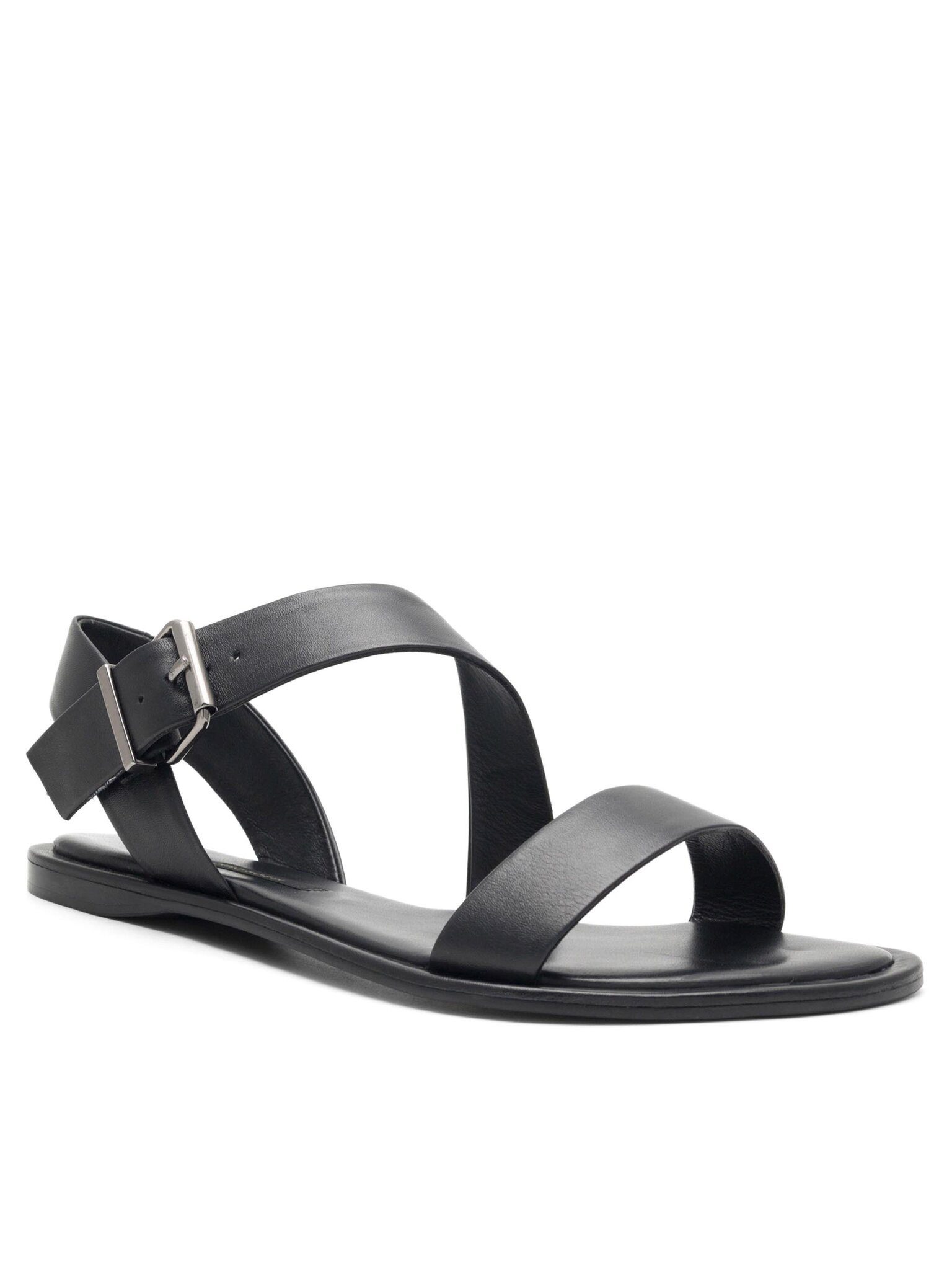 GINO ROSSI Gino Rossi ANCONA 108087 – Damen-Ledersandalen Schwarz Sandale Schnalle, offener Zehenbereich, leicht