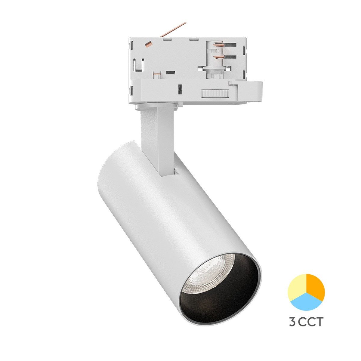 Braytron Schienensystem-Leuchten 3-Phasen LED-Schienenstrahler 15W mit 3-CCT Farbtemperatur, LED fest integriert, Neutralweiß, Kaltweiß, Warmweiß, Schwenkbar, Drehbar, 3CCT