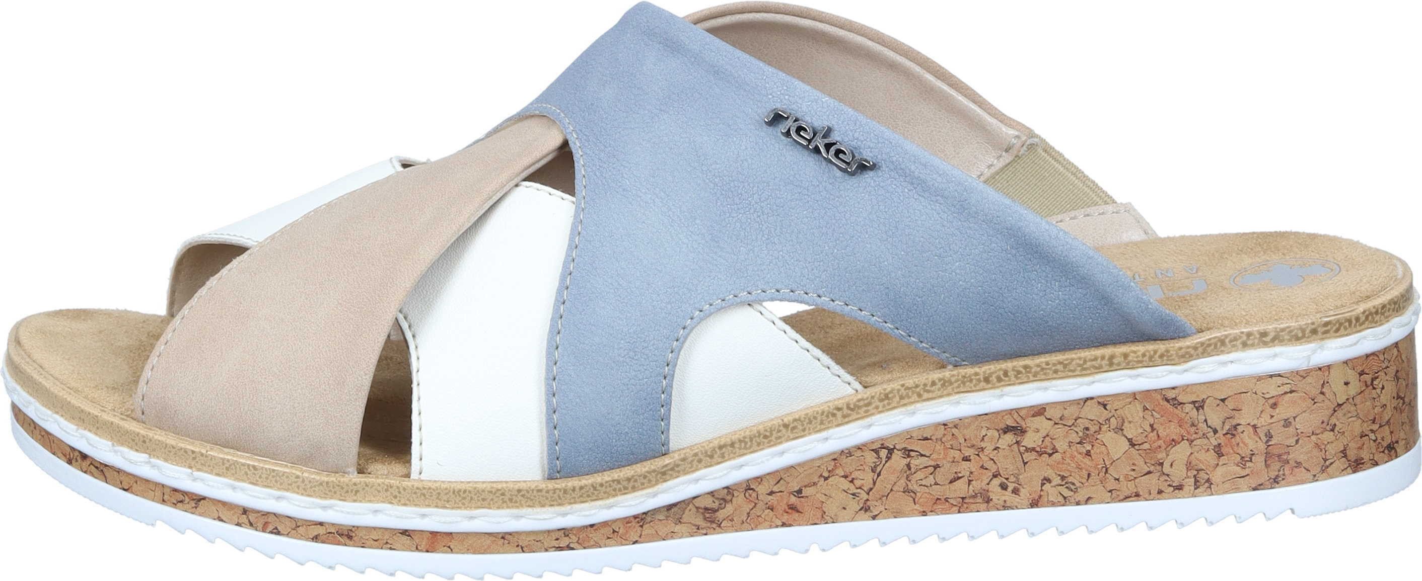 Rieker Pantoletten Pantolette aus strapazierfähigem Synthetik günstig online kaufen