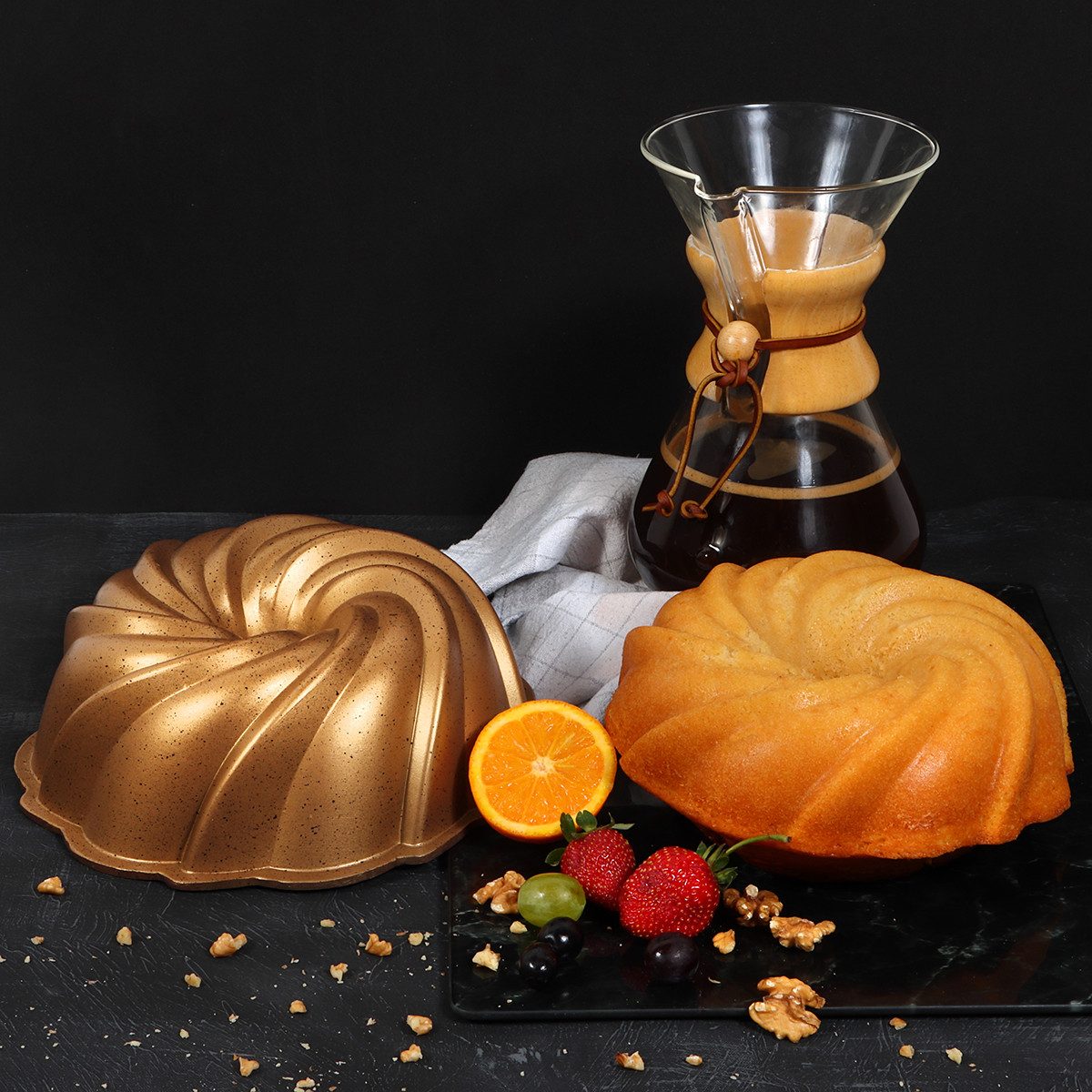 SERENK Backform Serenk Fun Cooking Pinwheel Gugelhupfform 24 cm, Gelb, Made in Türkiye, (1-tlg)