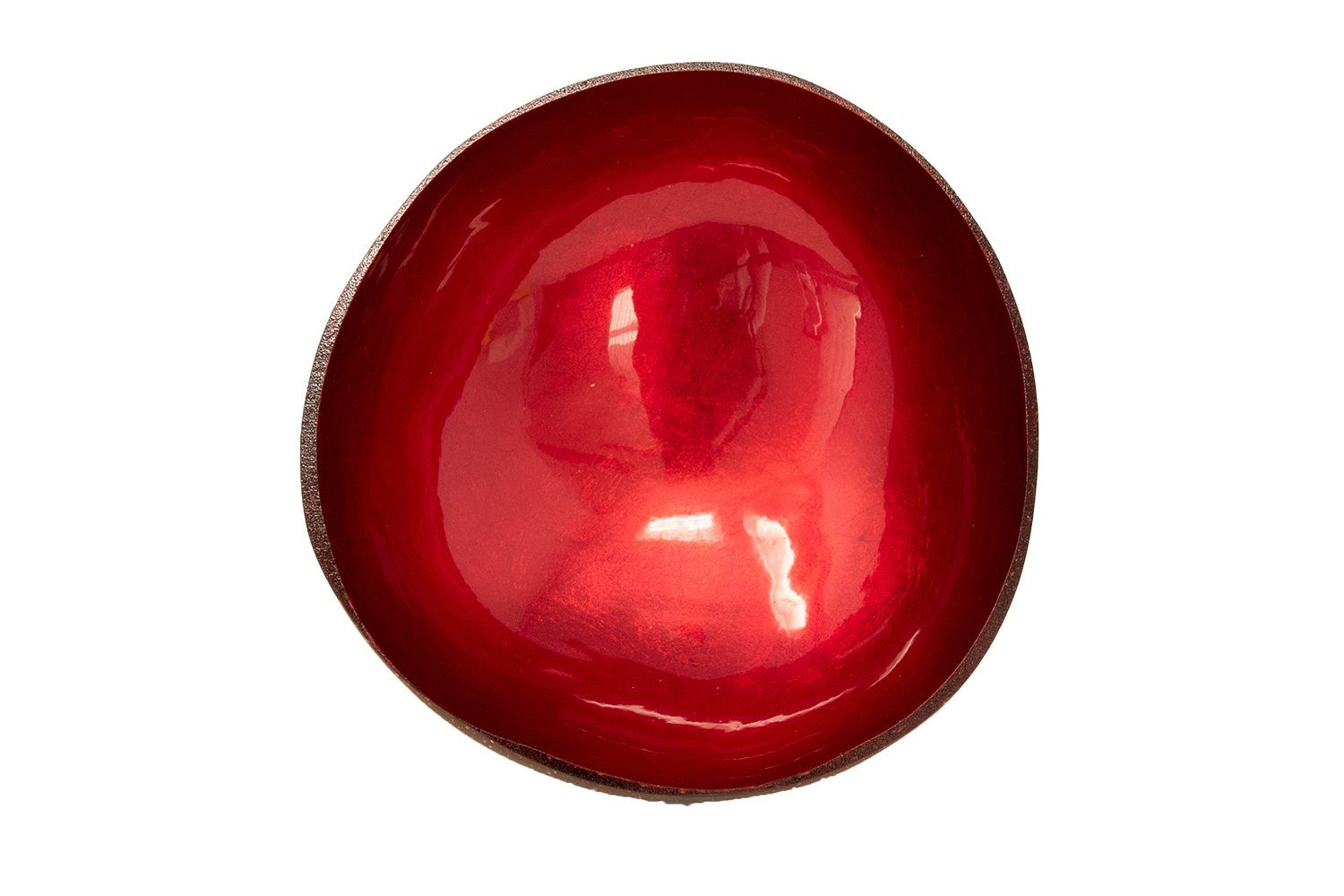 Benera Müslischale Kokosnussschale Müslischale Dekoschale rot