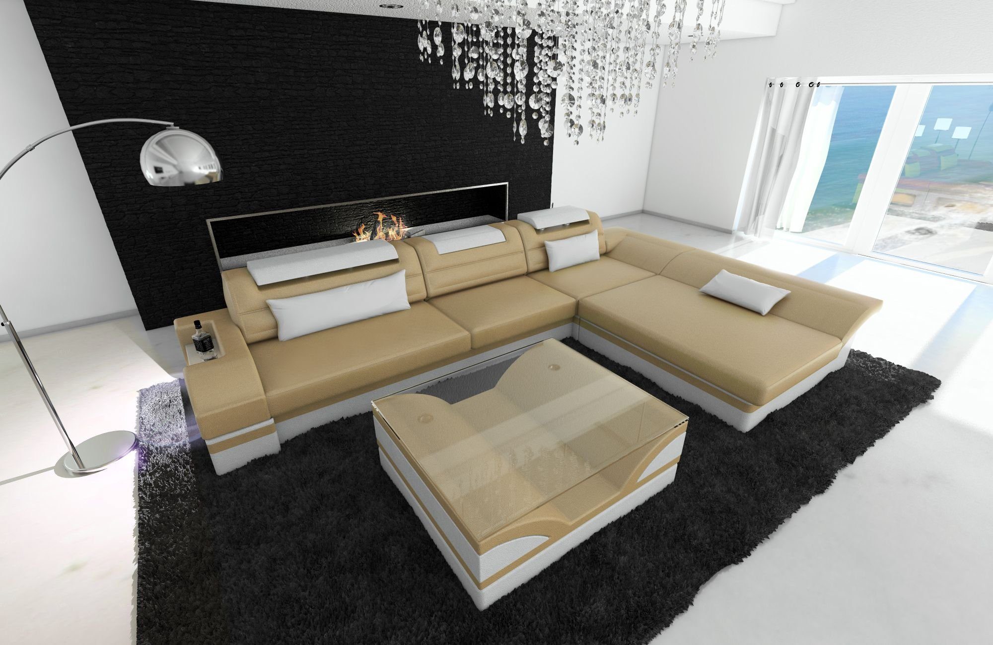Sofa Dreams Ecksofa Couch Leder Sofa günstig online kaufen