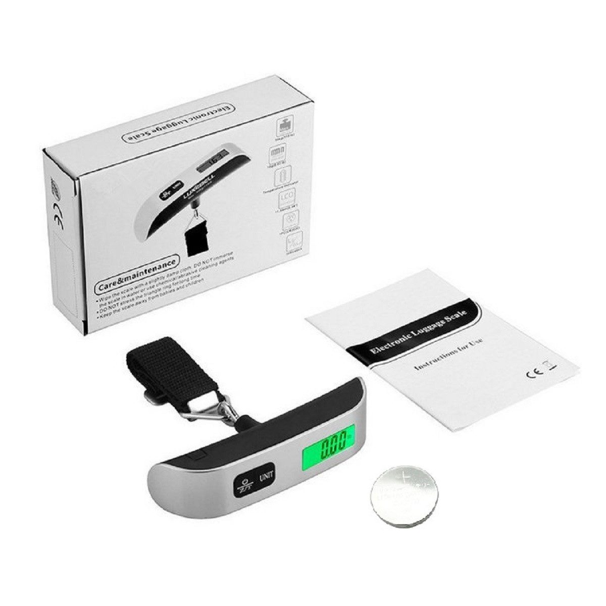 Cheffinger Kofferwaage Digitale LCD-Kofferwaage Gepäckwaage Hängewaage ...