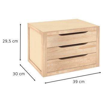 Astigarraga Kit Line Schubladenbox Schubladenblock Natura, Ablagekasten aus Kiefernholz, (Mit drei, vier oder fünf Schubladen)