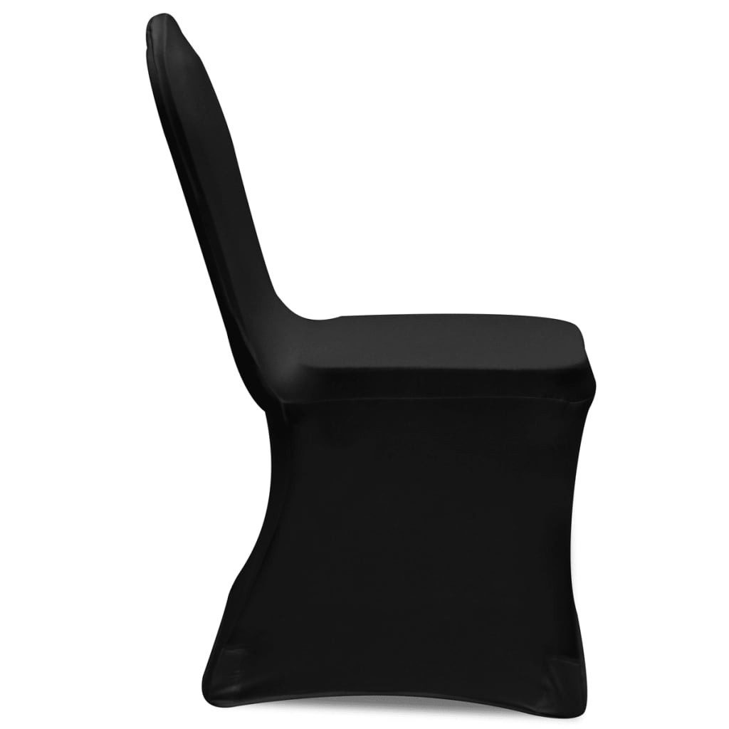 vidaXL Hussen-Set Stretch-Stuhlhussen 100 Stk. Schwarz