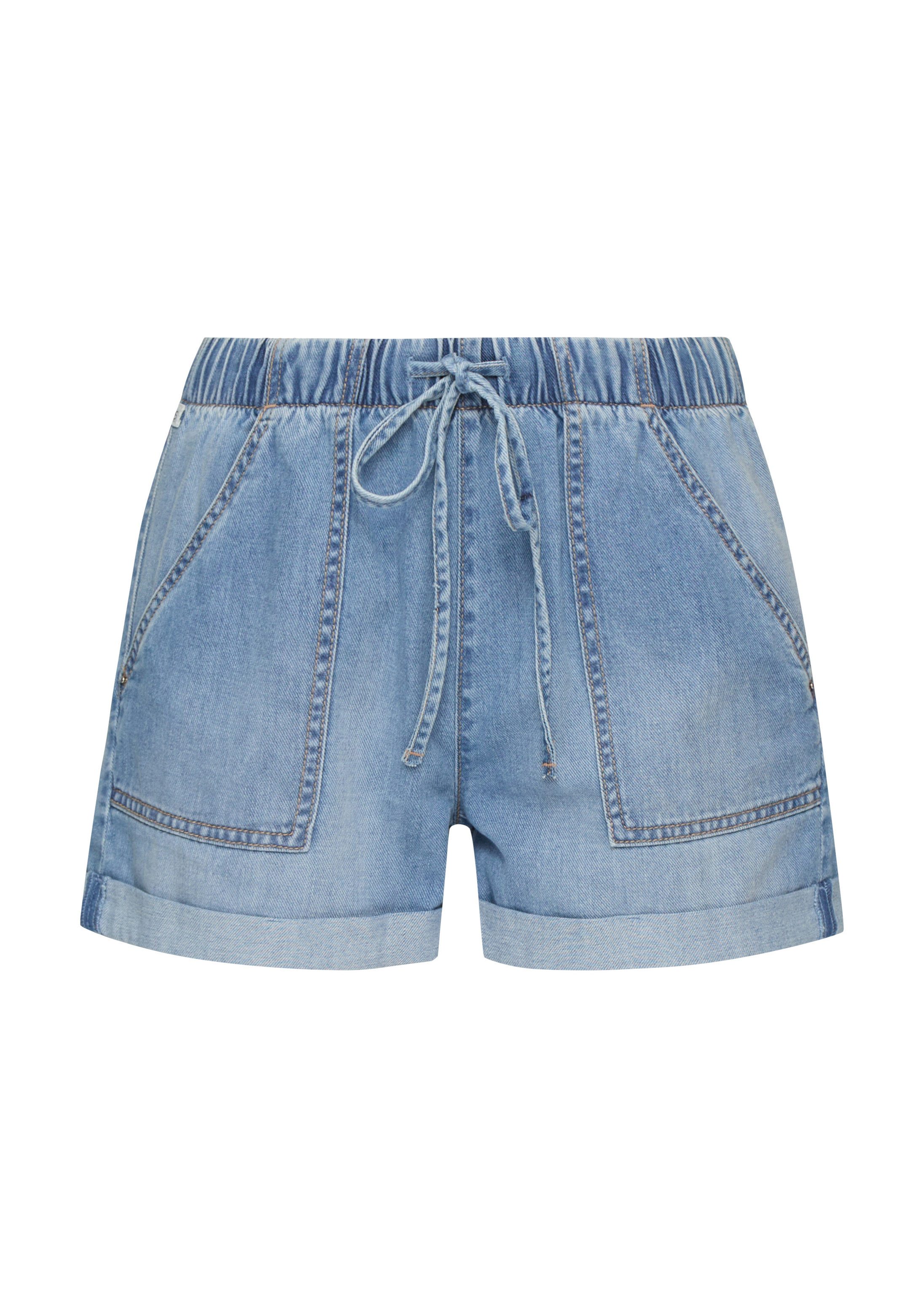 QS Jeansshorts Jeans-Hose Jeans-Short / Relaxed Fit / Mid Rise / Wide Leg