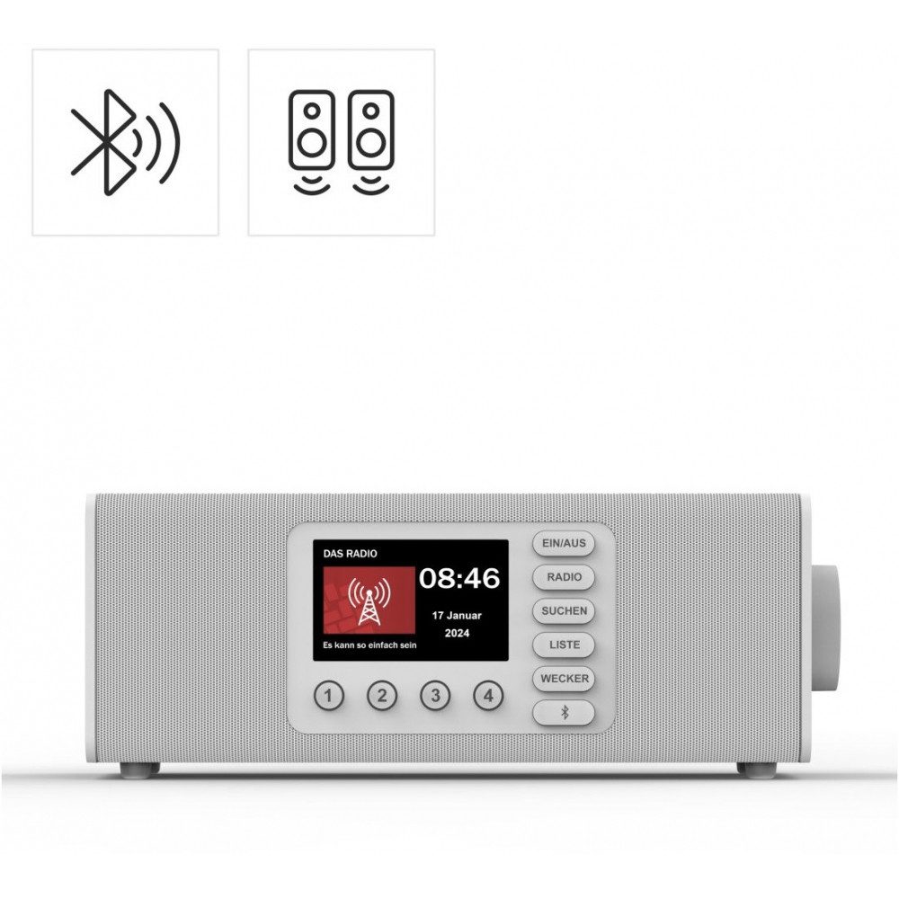 Hama Hama DR2002BT DAB/FM Radio mit Bluetooth Radio (DAB/DAB+/FM, DAB/DAB+/FM, Bluetooth, 4,3"-TFT-Display)