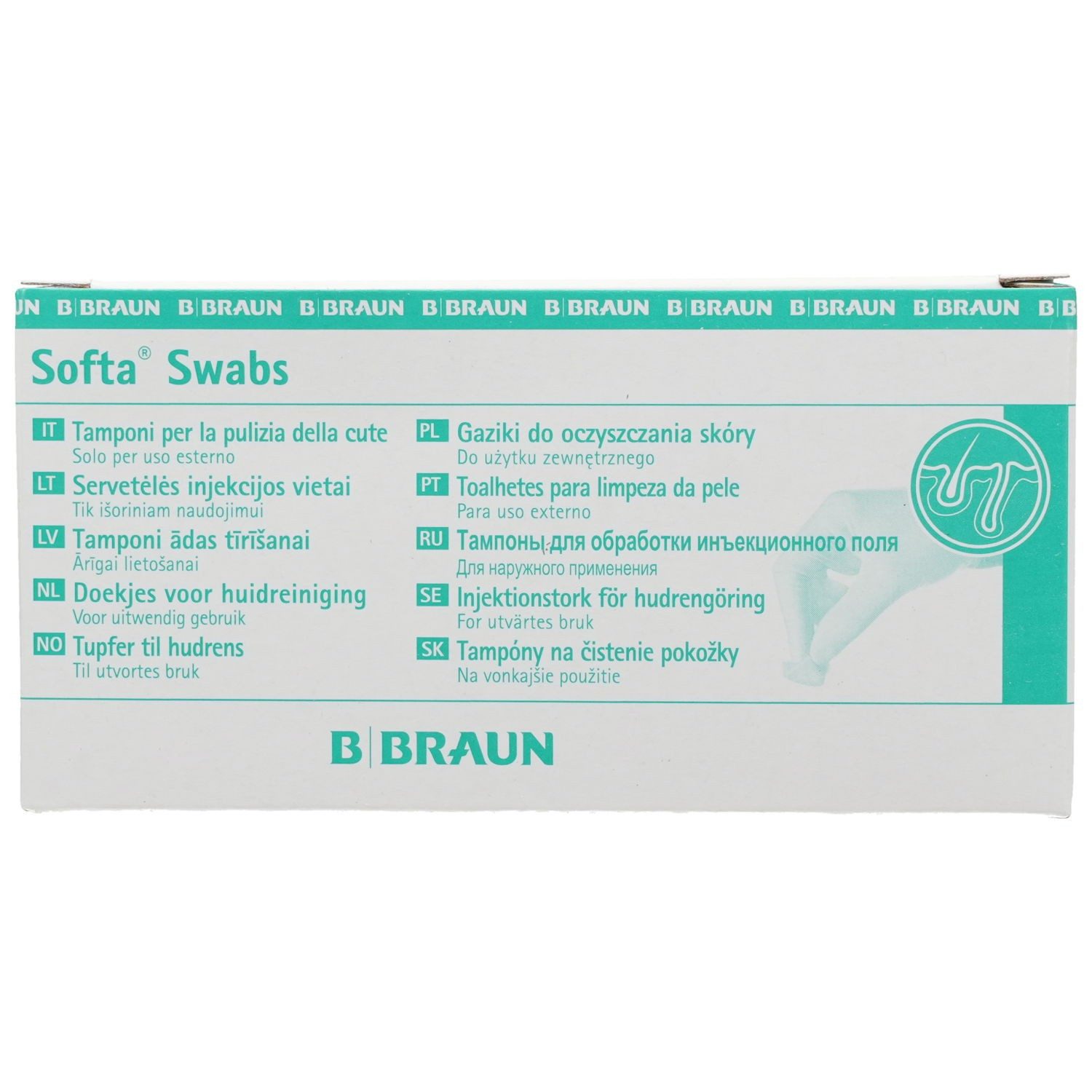 Braun Wundpflaster ALKOHOLTUPFER Softa Swabs 100 Stück