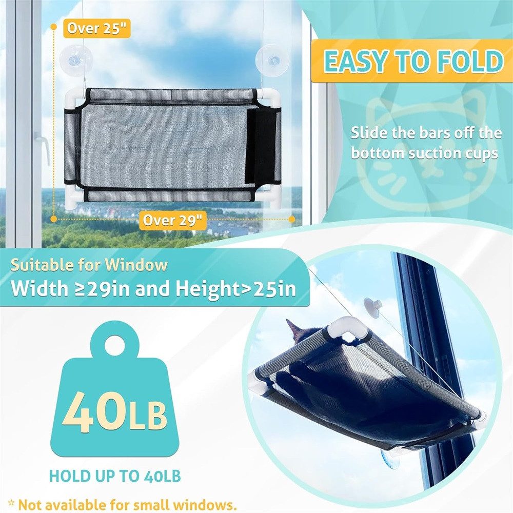 RWEUOQ Hängematte Katzen-Hängematte Collapsible Cat Window günstig online kaufen
