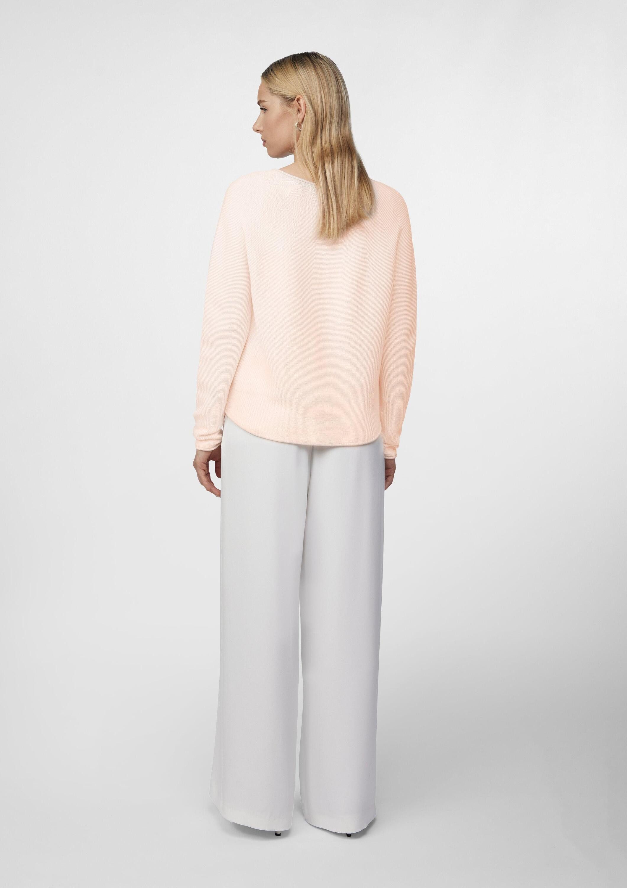 comma Strickpullover Relaxed-Fit-Strickpullover mit dezenten Pailletten