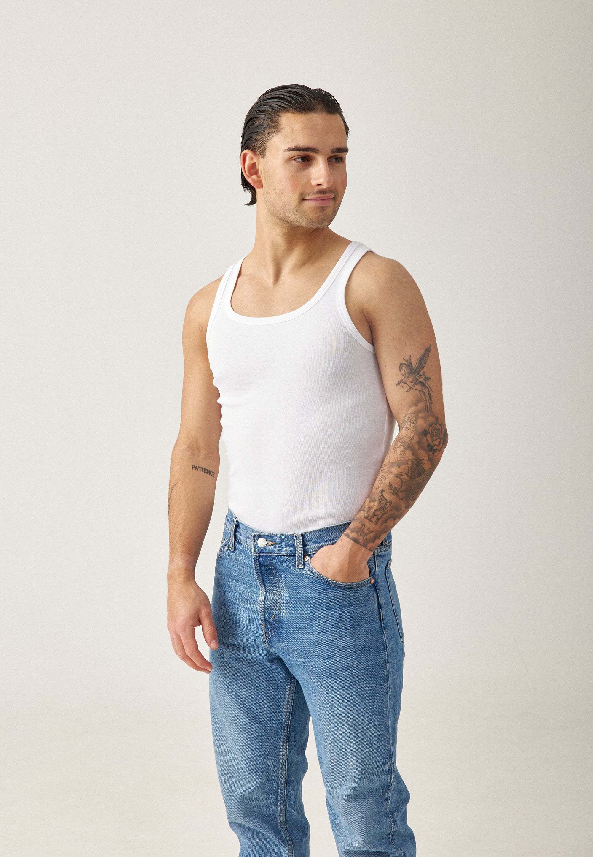 SNOCKS Ripptanktop Unterhemd Herren (2-tlg) aus Bio-Baumwolle