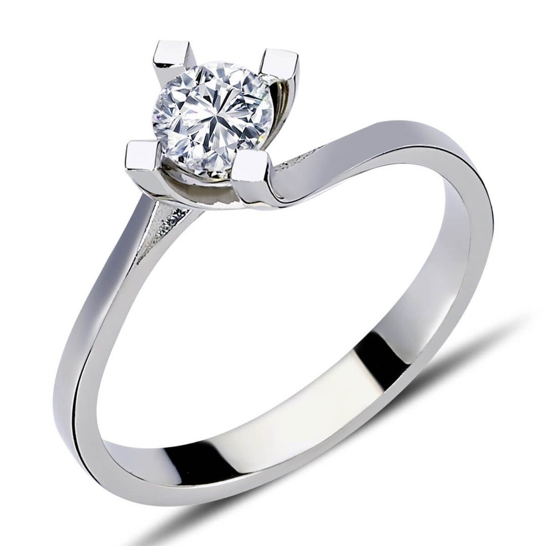 EinStein Diamant Diamantring »0,41 Carat Solitär Diamant Ring Antragsring  Weißgold«, Diamant