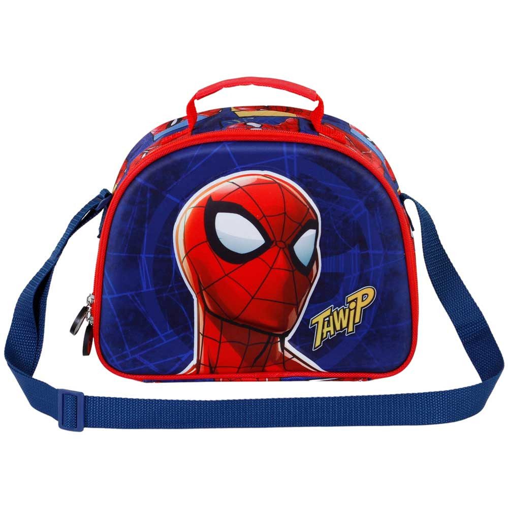 Karactermania Umhängetasche Marvel Spiderman Vorschultasche Frühstückstasche Kindergartentasche, Isolierende Innenauskleidung