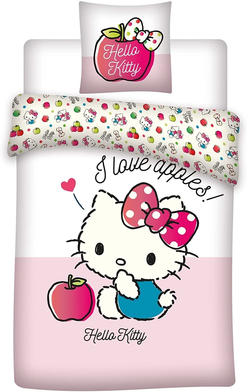 Babybettwäsche Hello Kitty Baby Bettwäsche 40 x 60 und 100 x 135 cm, BrandMac