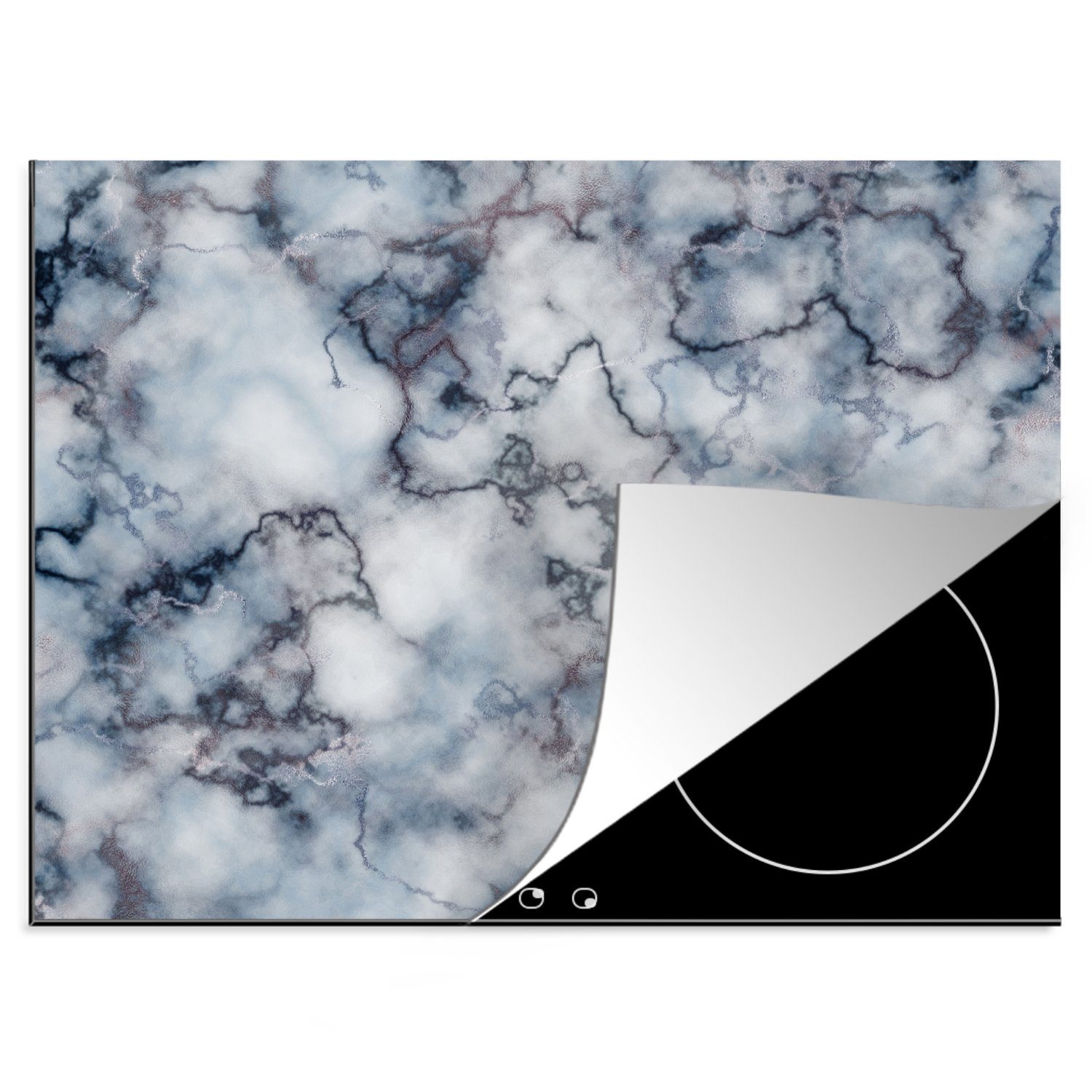 MuchoWow Herdblende-/Abdeckplatte Marmor - Induktionskochfeld Dekoration Induktionsherd, 58x51 Steine für cm, - Vinyl, Küchen Achat, tlg), (1