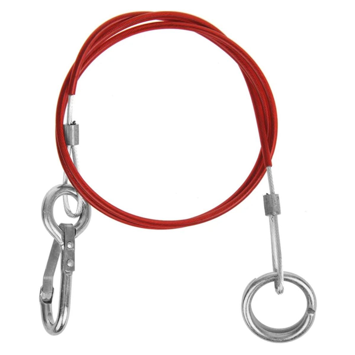 ProPlus 1m Anhänger - Abreißseil in Rot verkleidetes Sicherungsseil aus Draht Seil (1-tlg), inkl. Befestigung