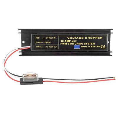 tomzz Audio Spannungswandler Inverter 24V auf 12 Volt 10A für LKW Boot Bus Wohnmob KFZ Adapter
