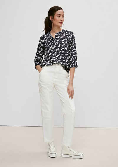 comma casual identity 7/8-Jeans Regular: Coloured Mom-Jeans Ziernaht