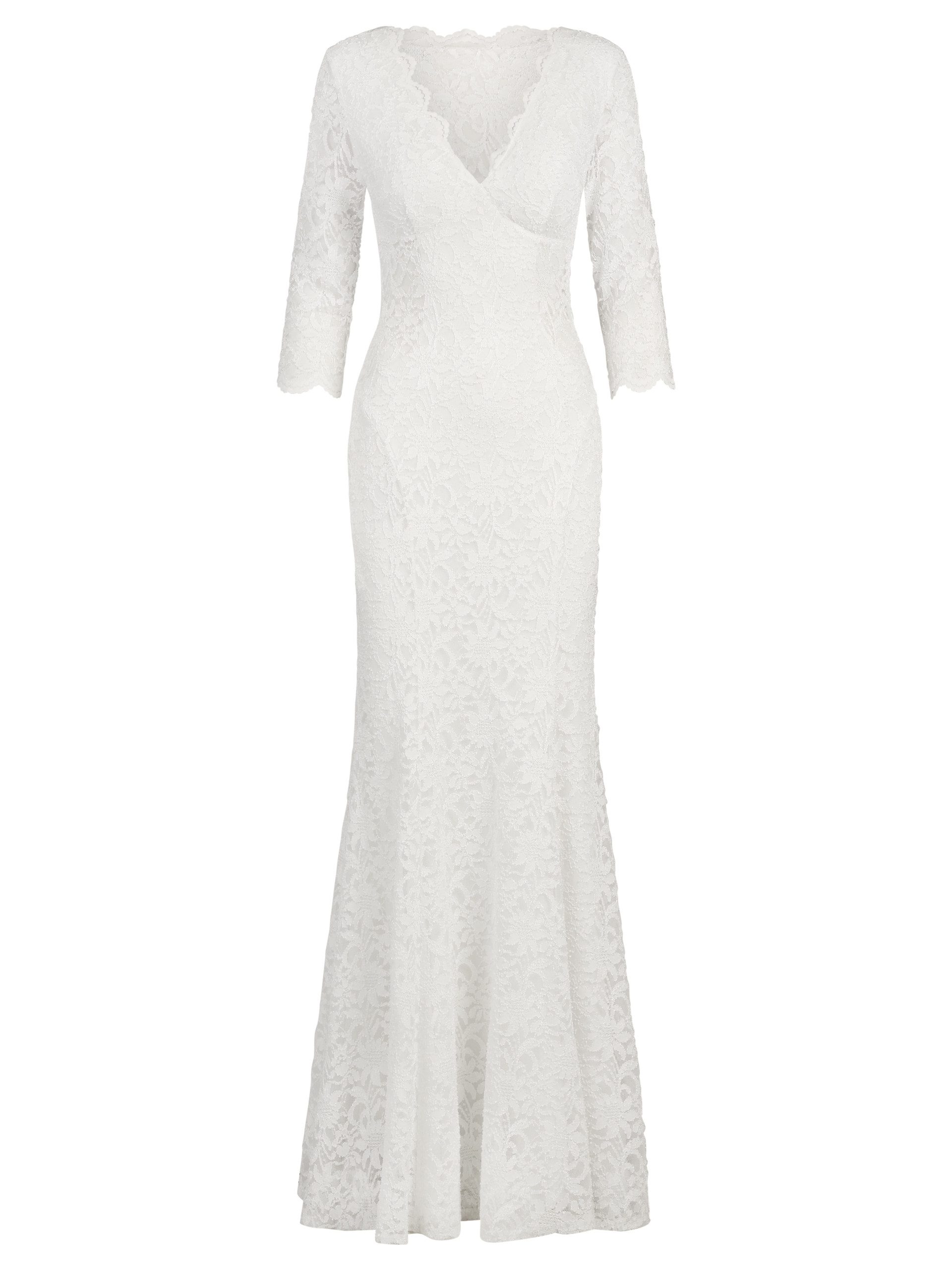 Kraimod Abendkleid mit V-Ausschnitt & 3/4-Ärmeln
