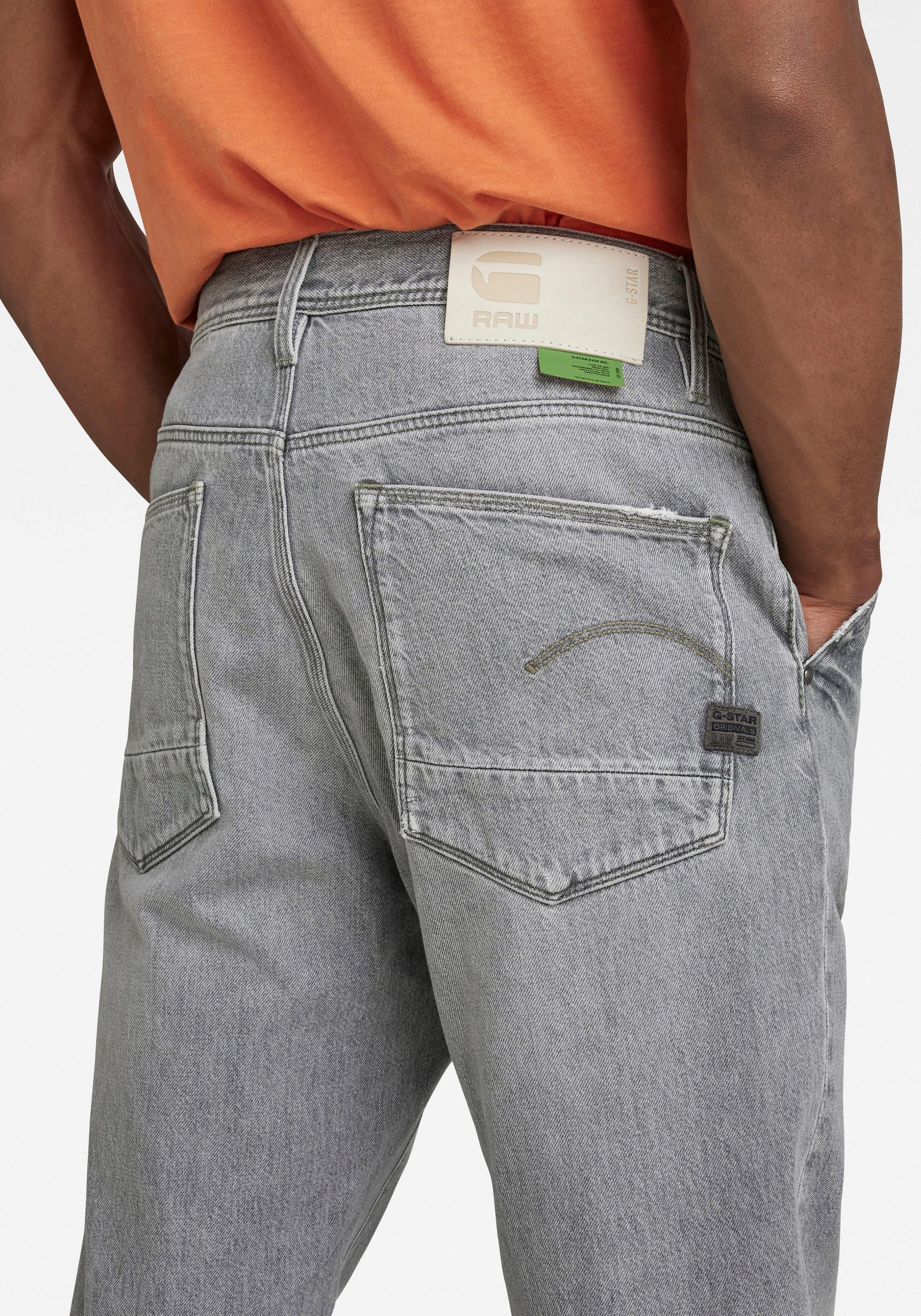 faded RAW G-Star Tapered Tapered-fit-Jeans grey Relaxed Grip 3d