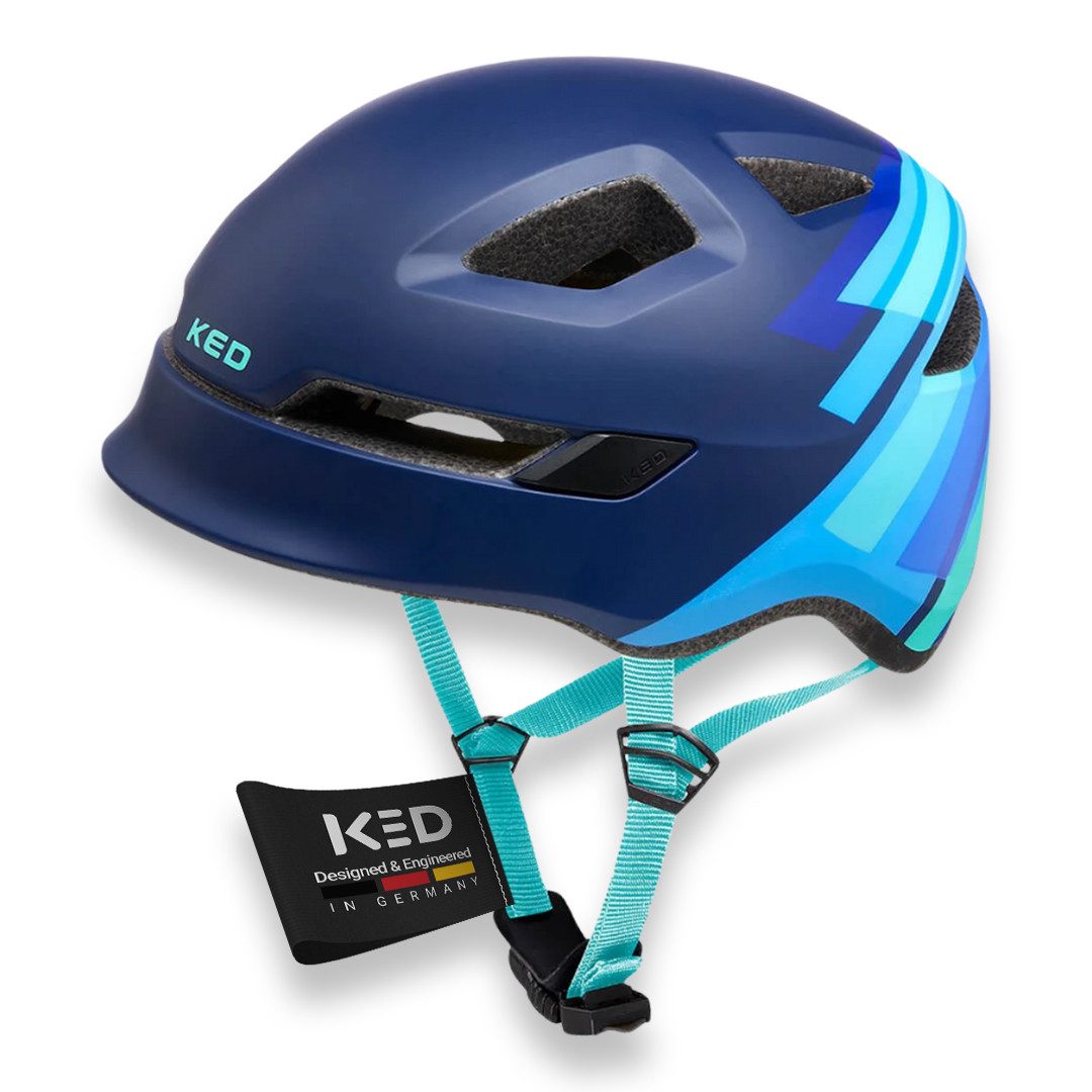 KED Fahrradhelm Pop II Lite Kinderhelm, Mit Ultraleichtem Design Und Sicherem K-FIT System