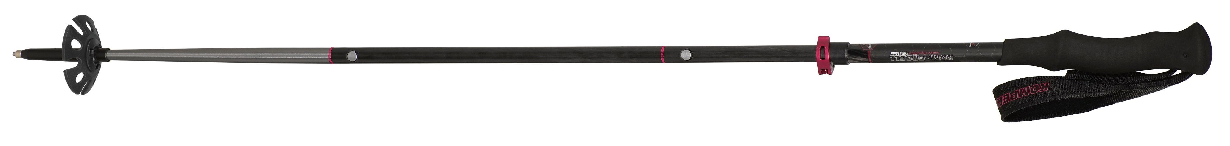 Komperdell Trekking-Stöcke Komperdell Faltstock Carbon FXP.4 Exp. Vario, 1 Paar (FXP-Faltmechanismus entfaltet sich automatisch), ideal für Wandern, Trekking, Skitouren, Bergtouren