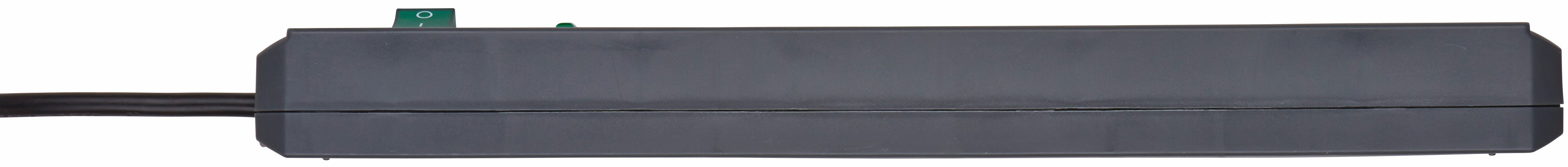 Brennenstuhl Secure-Tec Steckdosenleiste mit (Kabellänge Überspannungsschutz 2 m), 6-fach und Schalter