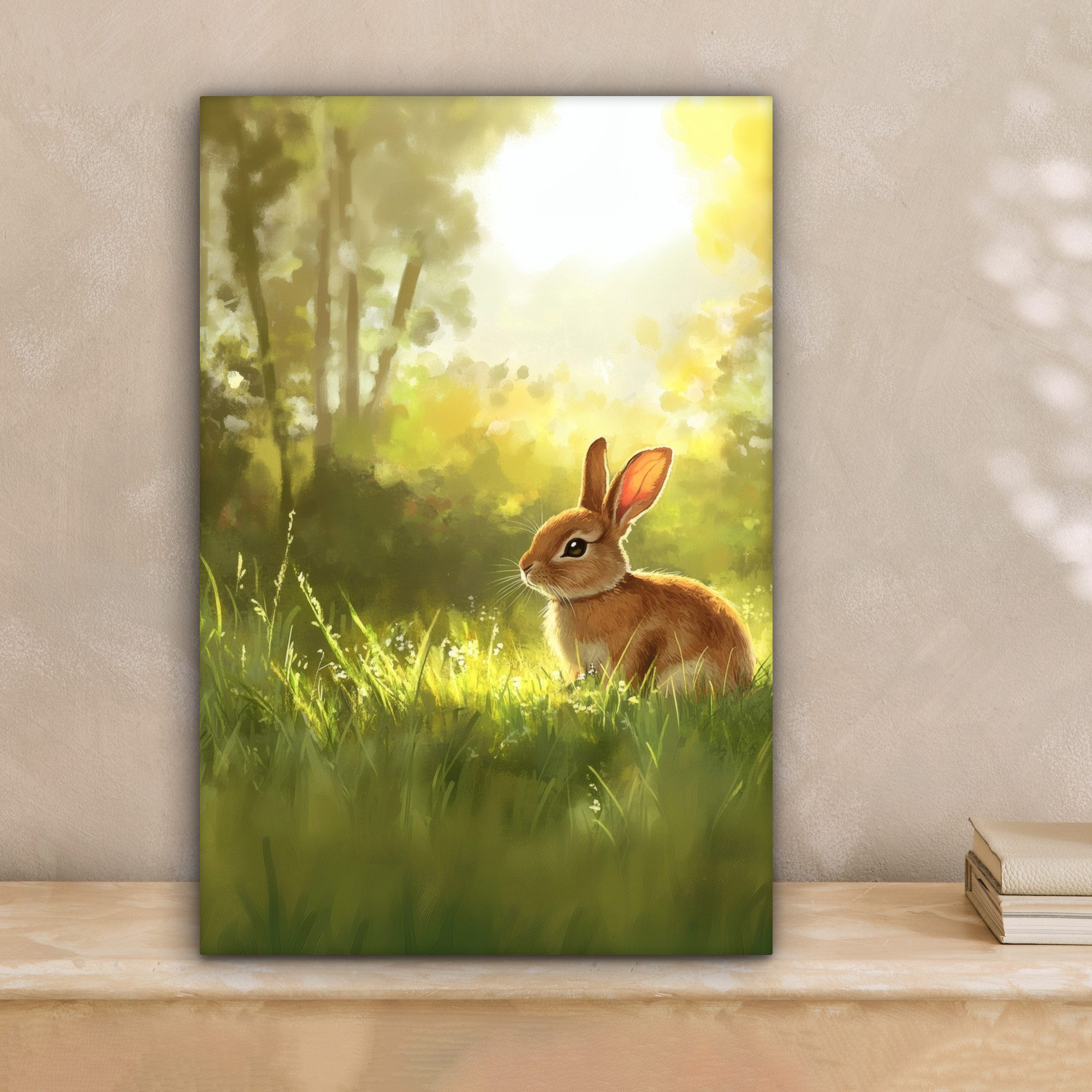 OneMillionCanvasses® Leinwandbild Kaninchen - Sonnenlicht - günstig online kaufen