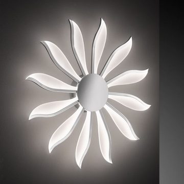 WOFI LED Wandleuchte LED Wandleuchte Suna in Weiß und Chrom 1850lm 3000K, keine Angabe, Leuchtmittel enthalten: Ja, fest verbaut, LED, warmweiss, Wandleuchte, Wandlampe, Wandlicht