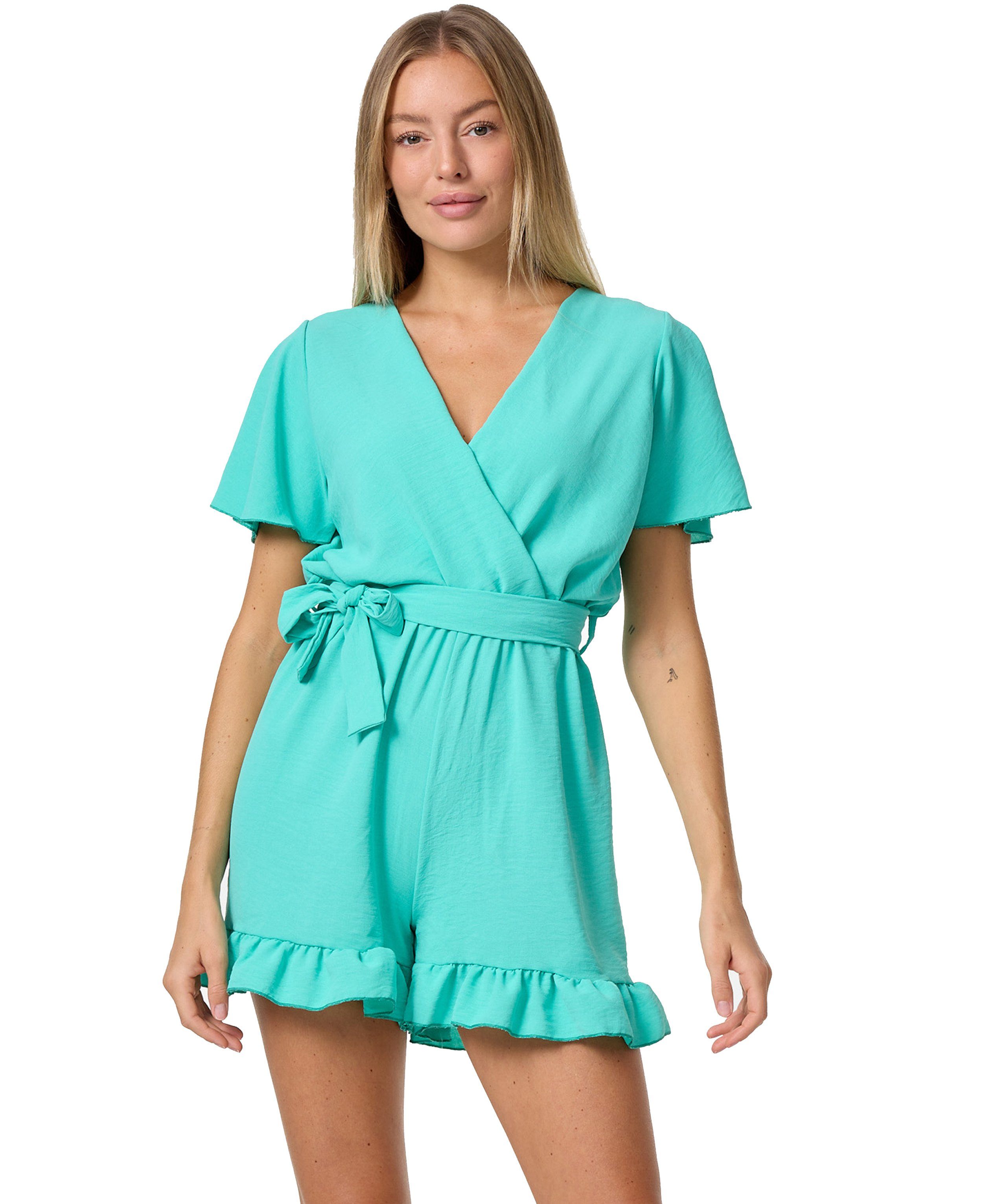 Rayshyne Playsuit PM-28 (Wickeloptik Jumpsuit Kurzoverall in Einheitsgröße)
