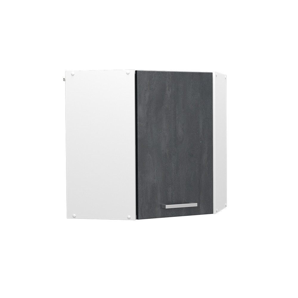 Vicco Eckhängeschrank R-Line, Schwarz Beton/Weiß, 57 günstig online kaufen