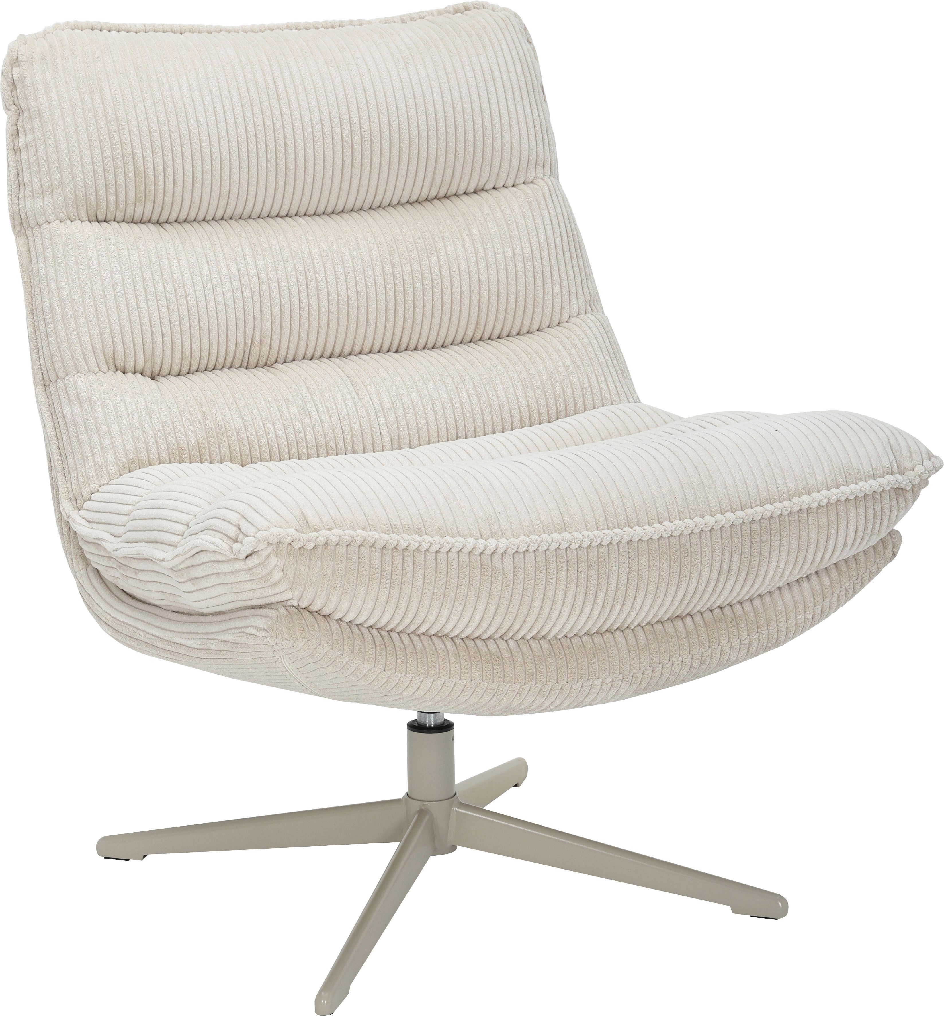 OTTO home Sessel AVAA, Loungesessel im softem Cord-Bezug, 360° Grad drehbar günstig online kaufen