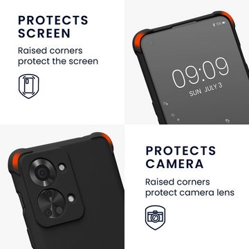 kwmobile Handyhülle Hülle für OnePlus Nord 2T 5G, mit Metall Kette zum Umhängen - Silikon Handy Cover Case Schutzhülle